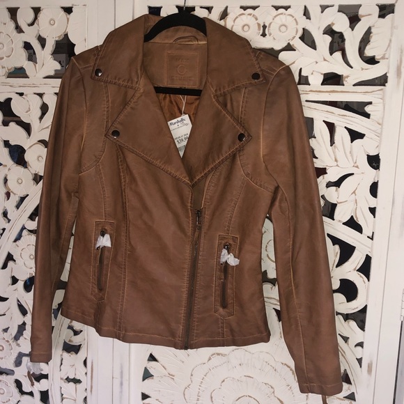 Max Studio Jackets & Blazers - Brown leather jacket